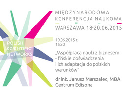 Dr Janusz Marszalec o współpracy nauki z biznesem w ramach konferencji naukowej Polish Scientific Networks w Warszawie